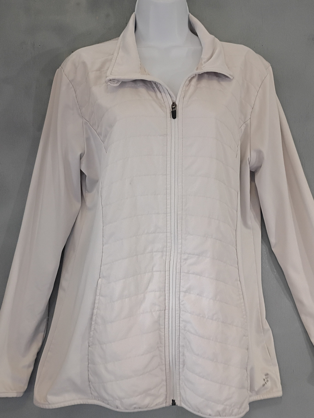 bcg Light Gray Quilted Front Puffer Jacket